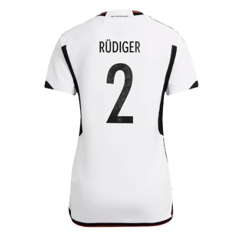 Tyskland Antonio Rudiger #2 Hjemmedrakt Kvinner VM 2022 Kortermet Tyskland Antonio Rudiger #2 Hjemmedrakt Kvinner VM 2022 Kortermet